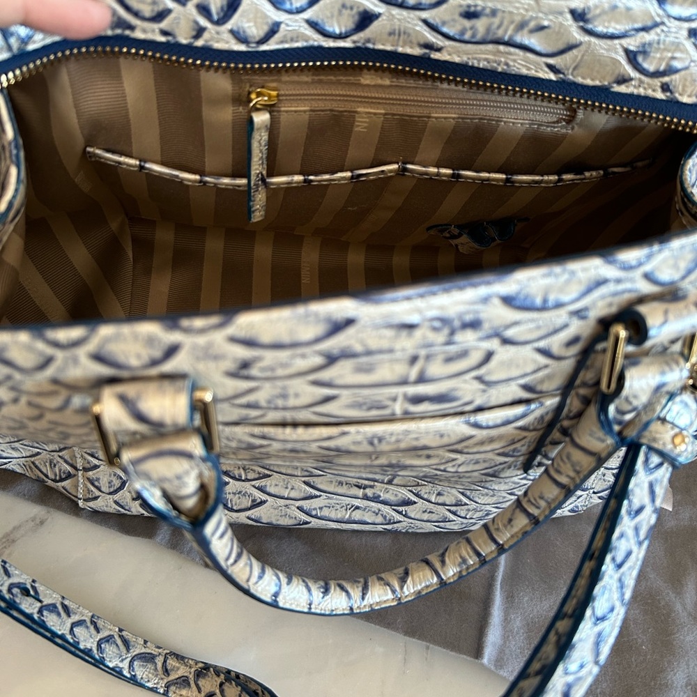 Brahmin Arden Satchell Pamilla Leather Satchel - Steel - Picture 9 of 10